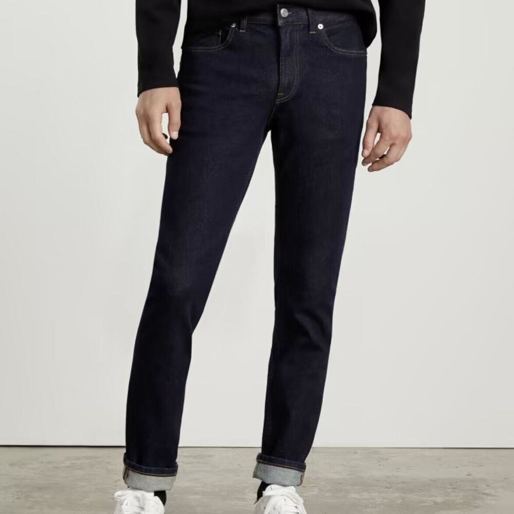 Everlane The Slim 4 Way Stretch‎ Organic Uniform Jeans Mens 31x32 Medium Indigo